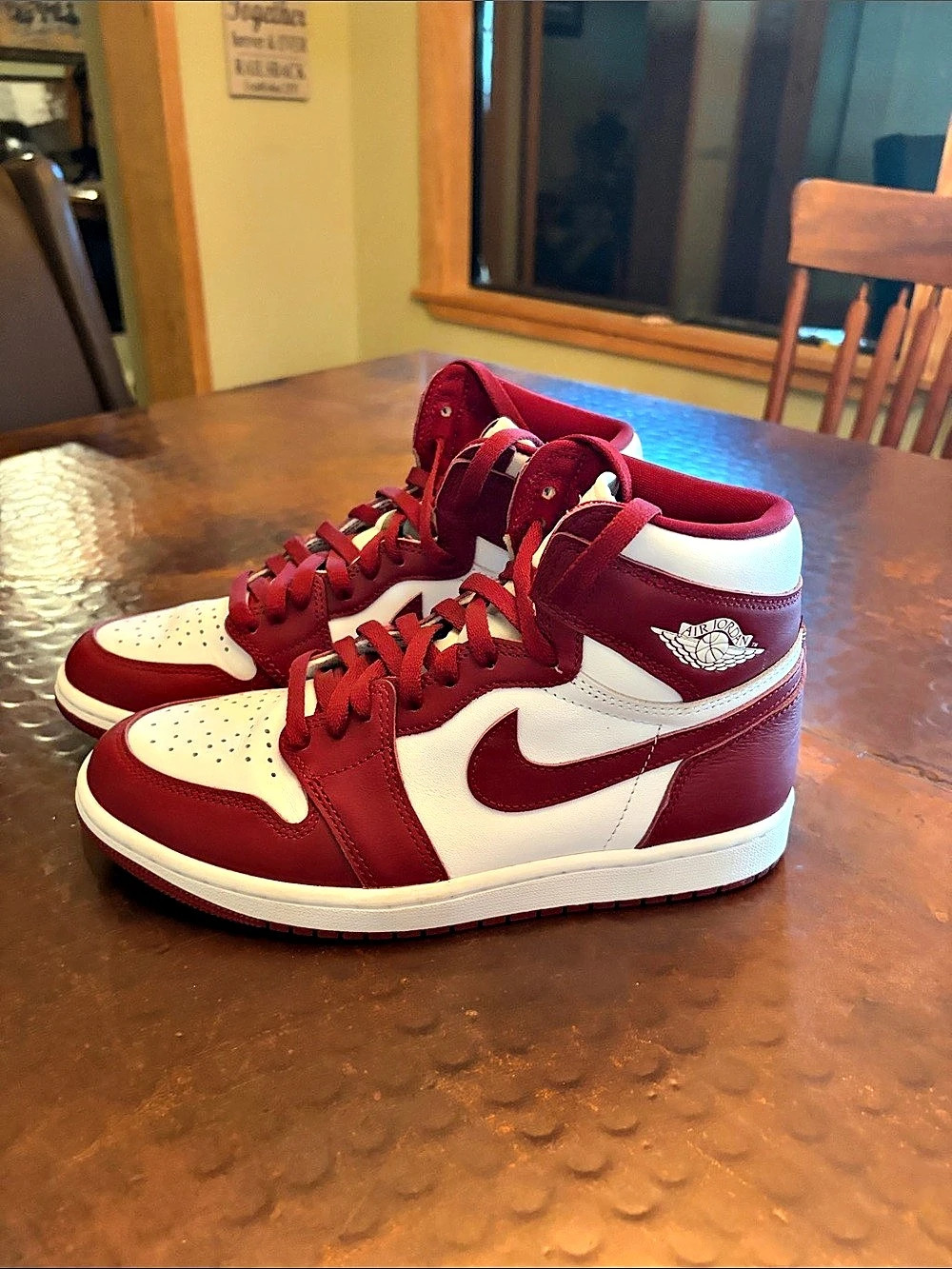Nike Air Jordan 1 High Top Sneakers in Red & White Like New